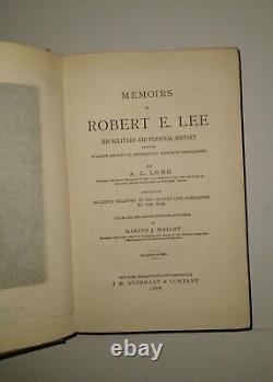 Robert E Lee Civil War Memoirs Confederate Military General South 1st Ed 1886