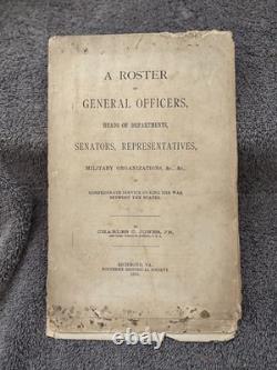 Roster of General Officers by Charles Colcock Jones Part One of Three Parts