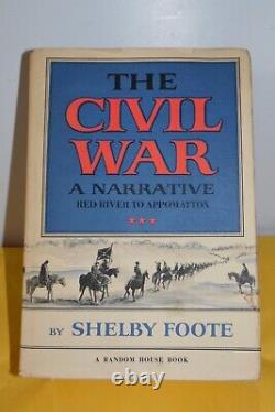 SHELBY FOOTE The Civil War 3 Vol. Set RANDOM HOUSE 1958-63-74