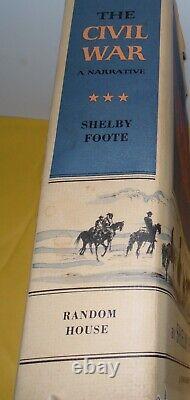 SHELBY FOOTE The Civil War 3 Vol. Set RANDOM HOUSE 1958-63-74