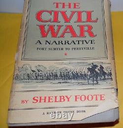 SHELBY FOOTE The Civil War 3 Vol. Set RANDOM HOUSE 1958-63-74