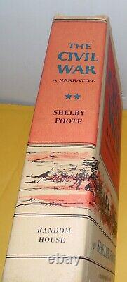 SHELBY FOOTE The Civil War 3 Vol. Set RANDOM HOUSE 1958-63-74