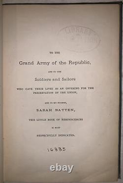 SIGNED, 1881, 1st, AMERICAN CIVIL WAR, JOHN BATTEN, REMINISCENCES IN THE US NAVY