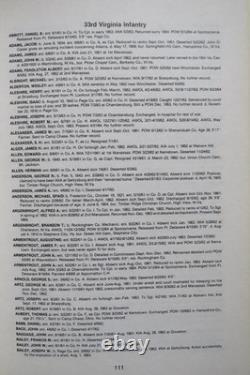 SIGNED 33rd VIRGINIA INFANTRY FIRST EDITION ONLY 1000 PRINTED CIVIL WAR