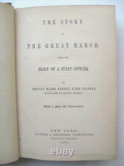 STORY OF THE GREAT MARCH George Ward Nichols 1865 1st Ed. Civil War SHERMAN 10