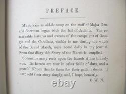 STORY OF THE GREAT MARCH George Ward Nichols 1865 1st Ed. Civil War SHERMAN 10