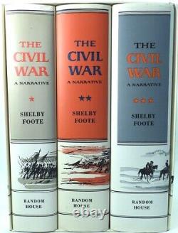 Shelby Foote The Civil War A Narrative 3 Volume Hardback Edition with Slipcase