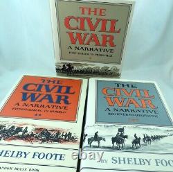 Shelby Foote The Civil War A Narrative 3 Volume Hardback Edition with Slipcase