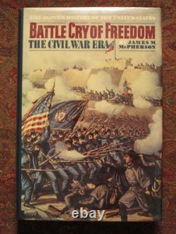 Signed Battle Cry Of Freedom Pulitzer Prize CIVIL War -dj In Brodart Cover