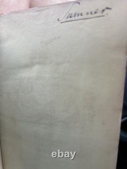 Signed Chas. SUMNER 1857 Impending Crisis of the South Hilton Helper 1st Ed LTHR