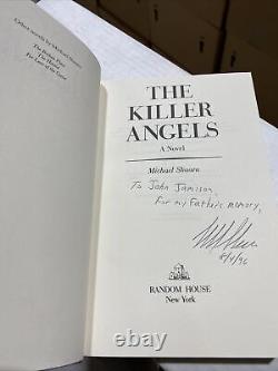 Signed The Killer Angels Michael Shaara Civil War Random House 1st THUS BCE Rare