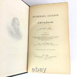Stonewall Jackson A Military Biography, Cooke 1876 Antique HC Civil War General