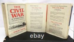 THE CIVIL WAR A Narrative by SHELBY FOOTE HCDJ COMPLETE 3 VOL. SET
