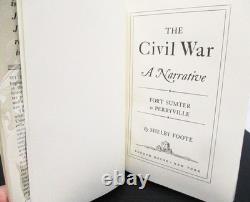 THE CIVIL WAR A Narrative by SHELBY FOOTE HCDJ COMPLETE 3 VOL. SET