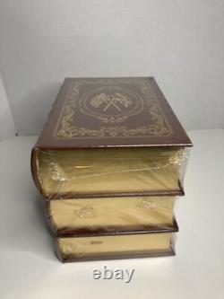 THE CIVIL WAR Easton Press Leather Book Set SHELBY FOOTE SIGNED Military -Sealed