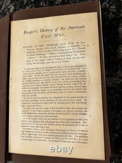 THE CIVIL WAR IN AMERICA VOLUMES 1-3 By John W. Draper 1867 RARE