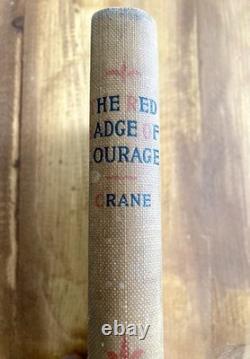 THE RED BADGE OF COURAGE by STEPHEN CRANE 1896 EARLY EDITION HC CIVIL WAR NOVEL