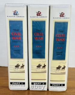 The CIVIL War A Narrative Audio Books Unabridgded Complete Set Shelby Foote Vtg