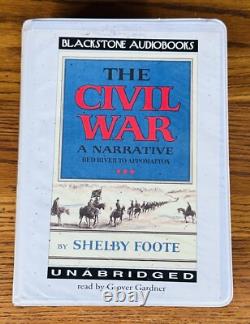 The CIVIL War A Narrative Audio Books Unabridgded Complete Set Shelby Foote Vtg