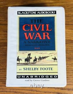 The CIVIL War A Narrative Audio Books Unabridgded Complete Set Shelby Foote Vtg