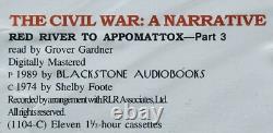 The CIVIL War A Narrative Audio Books Unabridgded Complete Set Shelby Foote Vtg