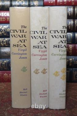 The CIVIL War At Sea By Virgil Carrington Jones First Edition Brodart Covers