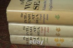 The CIVIL War At Sea By Virgil Carrington Jones First Edition Brodart Covers