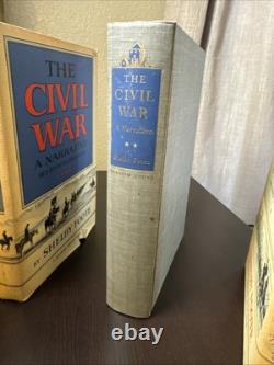 The Civil War 3 Vol. Set Shelby Foote 2 First Editions, 1958, 1963