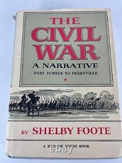 The Civil War 3 Volume Set by Shelby Foote 1958 1974 Hard Cover/Dust Jackets
