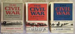 The Civil War 3 Volumes by Shelby Foote 1958, 1963, 1974