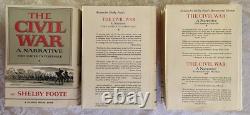 The Civil War 3 Volumes by Shelby Foote 1958, 1963, 1974