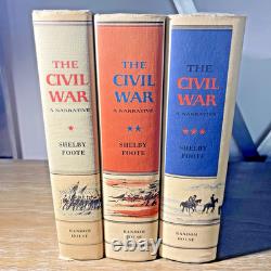 The Civil War A Narrative 3 Vintage Books 1958/63/74, Shelby Foote, Random House