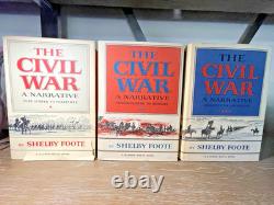 The Civil War A Narrative 3 Vintage Books 1958/63/74, Shelby Foote, Random House