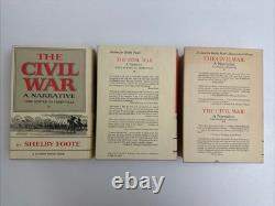 The Civil War A Narrative by Shelby Foote 3 Volume Set HC