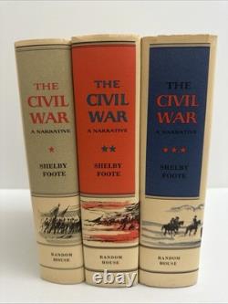 The Civil War A Narrative by Shelby Foote 3 Volume Set HC