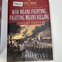 The Civil War A Narrative by Shelby Foote Hardcover 9 Book Set 1974 Vintage