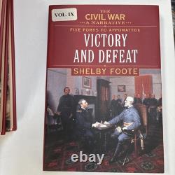The Civil War A Narrative by Shelby Foote Hardcover 9 Book Set 1974 Vintage