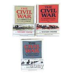 The Civil War Shelby Foote 1st Edition 1958, 1963, 1974 Hardcover 3 Volume Set