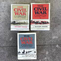 The Civil War Shelby Foote 1st Edition 1958, 1963, 1974 Hardcover 3 Volume Set