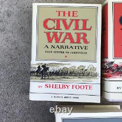 The Civil War Shelby Foote 1st Edition 1958, 1963, 1974 Hardcover 3 Volume Set