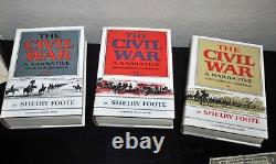 The Civil War. Shelby Foote. 3-Volume Random House Box Set, with maps. Like New