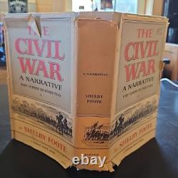 The Civil War a Narrative 2 Book Set by Shelby Foote 1958 And 1974