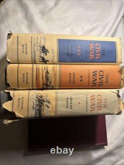 The Civil War by Shelby Foote, 3 Volume Hardcover Complete 1st Editions
