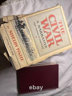 The Civil War by Shelby Foote, 3 Volume Hardcover Complete 1st Editions
