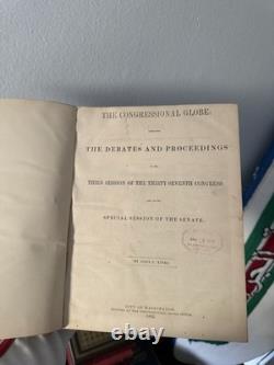 The Congressional Globe 37th Congress, 3rd Session (1863) Civil War Era Book