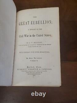 The Great Rebellion A History of the Civil War. By J. T. Headley 2 Vol. Set