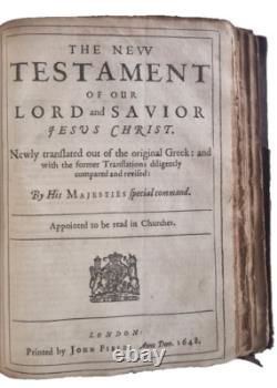 The HOLY BIBLE King James Authorized Version 1648 / English Civil War Era