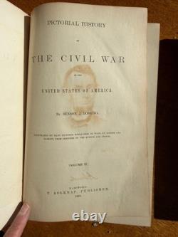 The History of the Civil War in America by Benson J Lossing 3 Volume Set