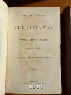 The History of the Civil War in America by Benson J Lossing 3 Volume Set