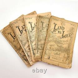 The Land We Love 5 issues 1866-1867 Civil War American South History Literature